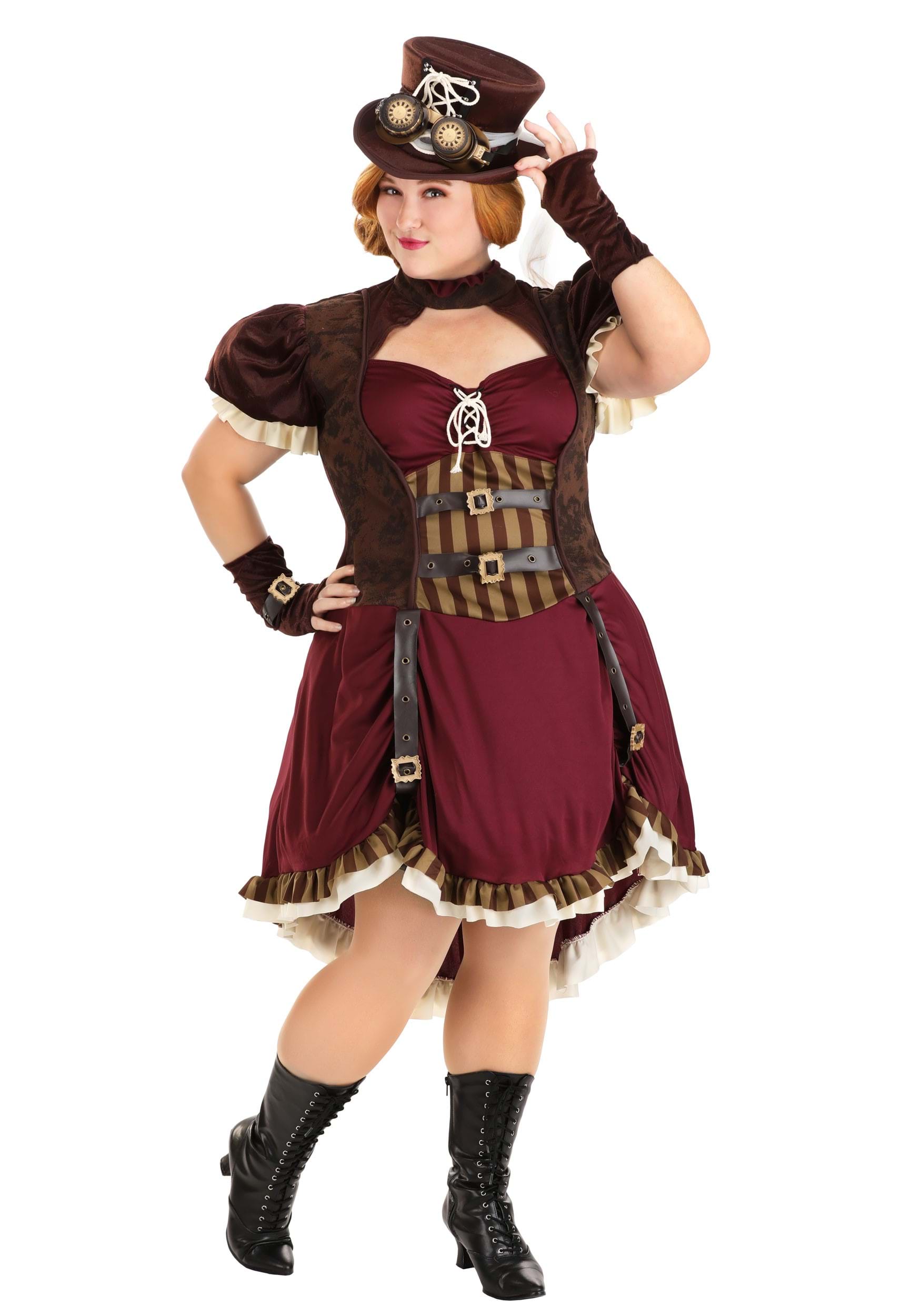 Image of Women's Plus Size Steampunk Lady Costume | Decade Costumes ID CA01281PLUS-4X