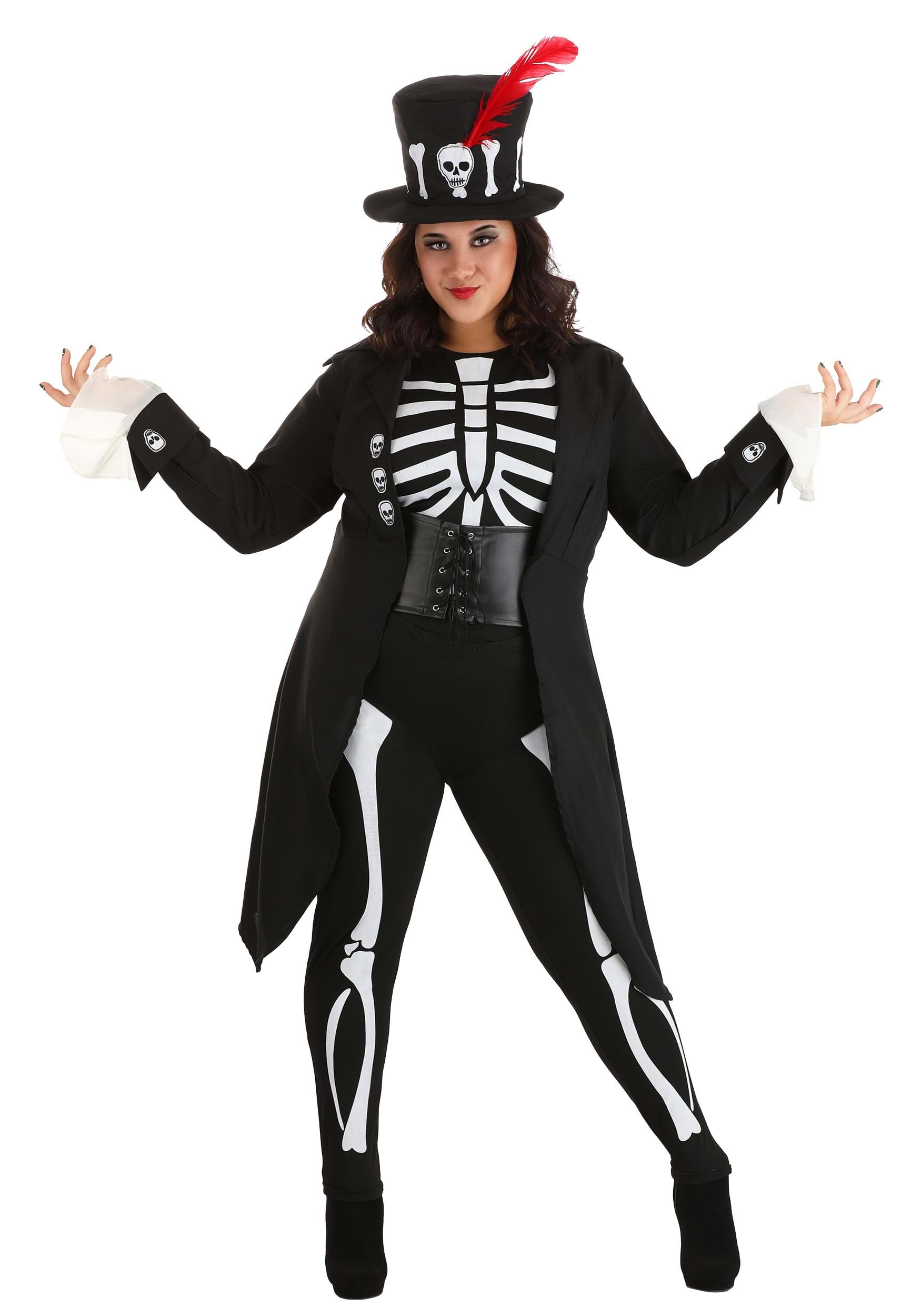 Image of Women's Plus Size Voodoo Skeleton Costume ID FUN3122PL-4X