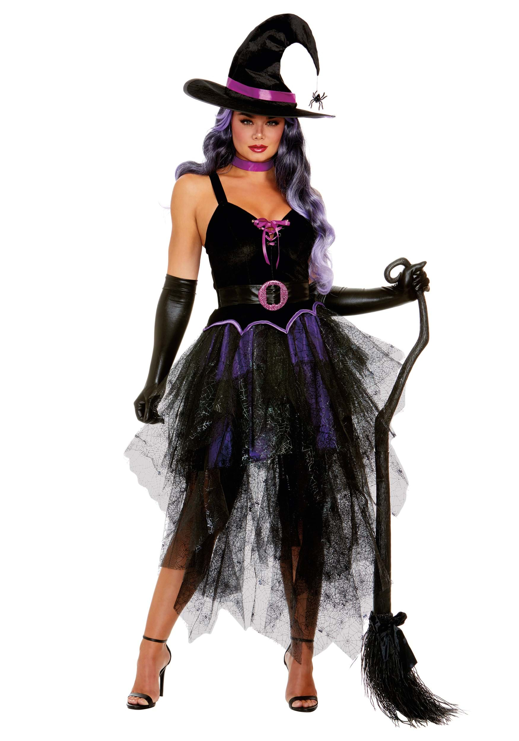 Image of Women's Purple Sexy Witch Costume ID DR12018-S