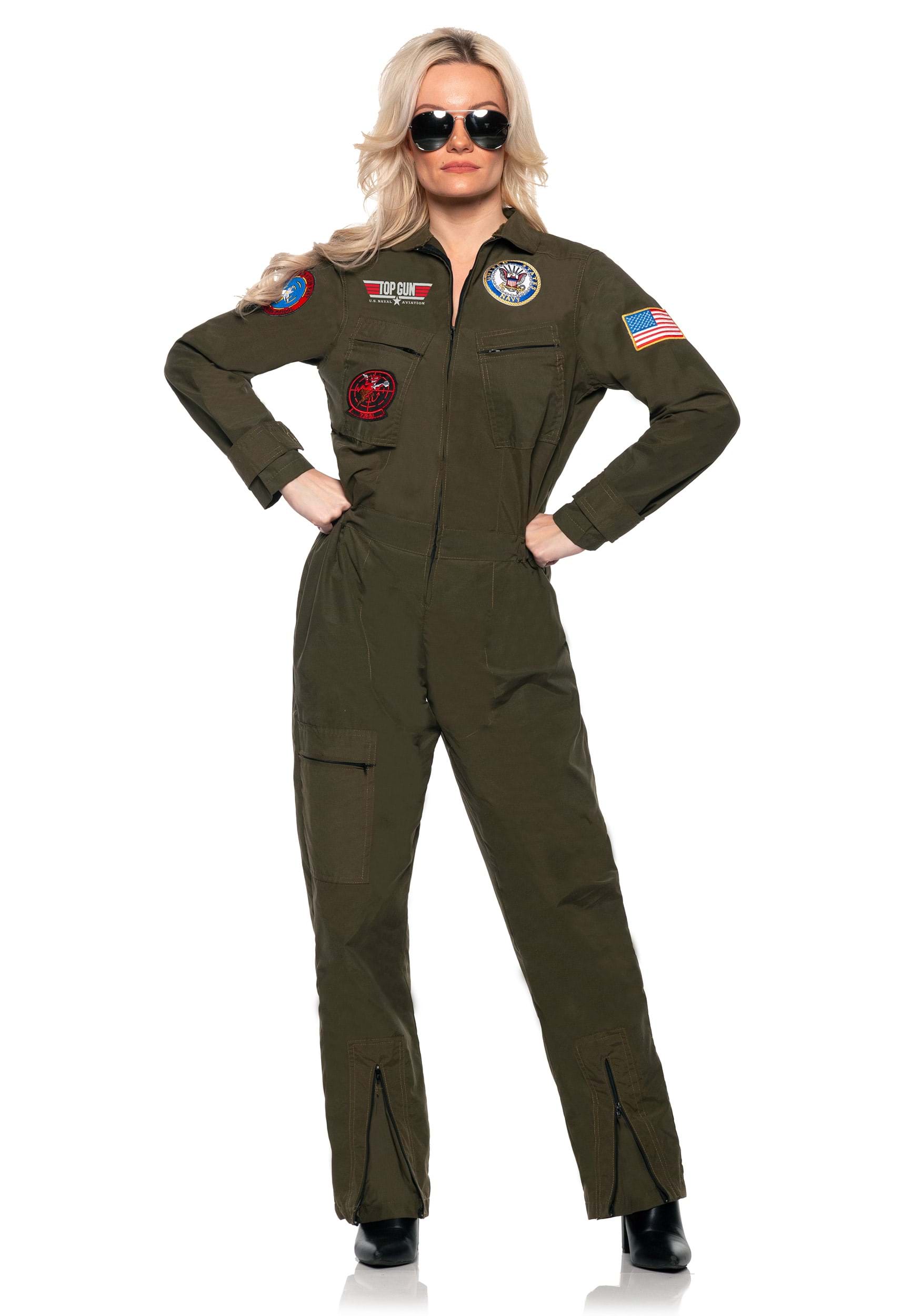 Image of Women's US Navy Top Gun Jumpsuit ID UN30520-L