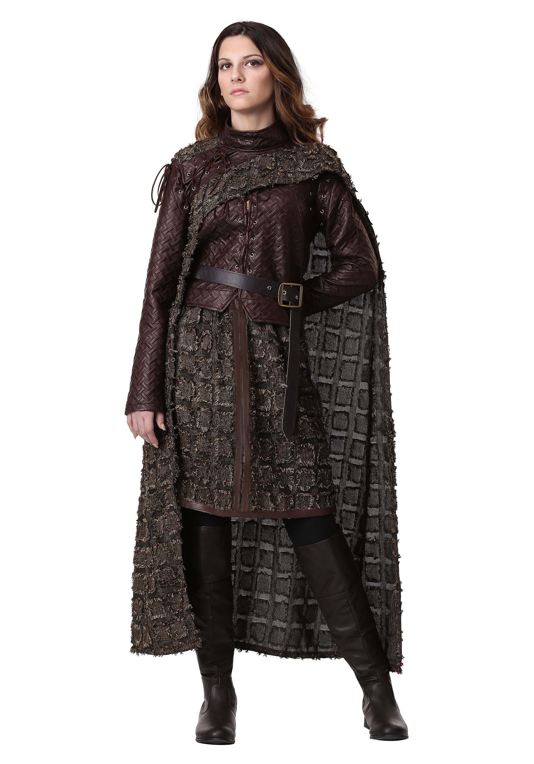 Image of Women's Winter Warrior Costume with Cape & Jacket ID FUN6363AD-L