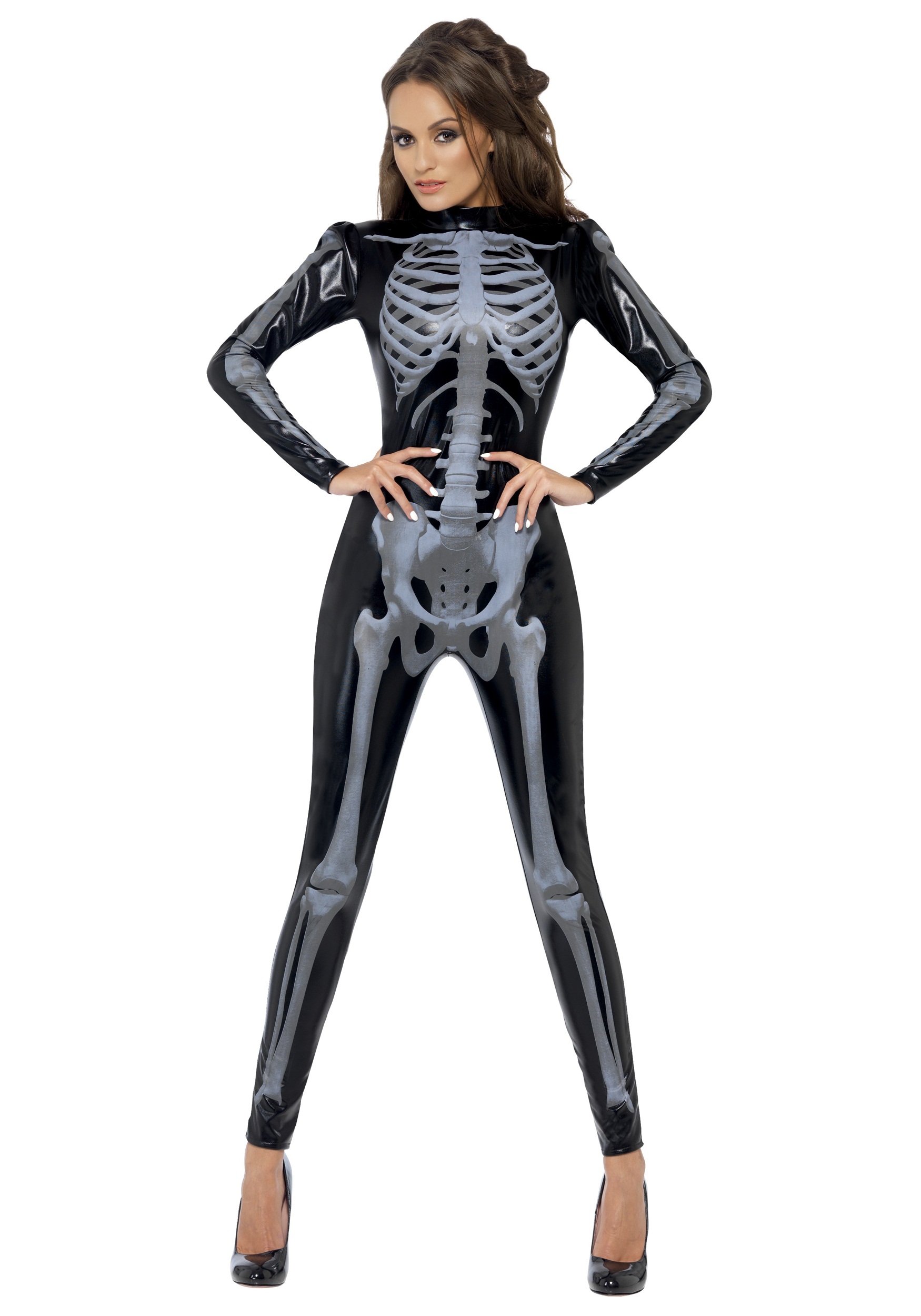 Image of Women's X-Ray Skeleton Jumpsuit Costume ID SM43838-M