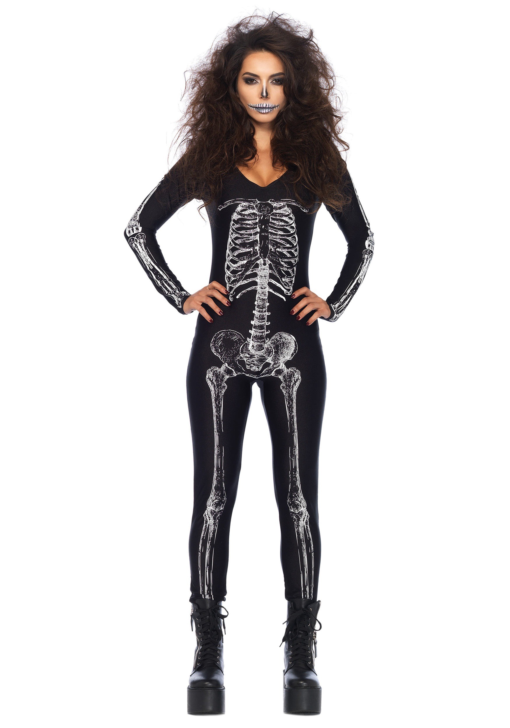 Image of X-Ray Skeleton Catsuit Women's Costume ID LE85602-L