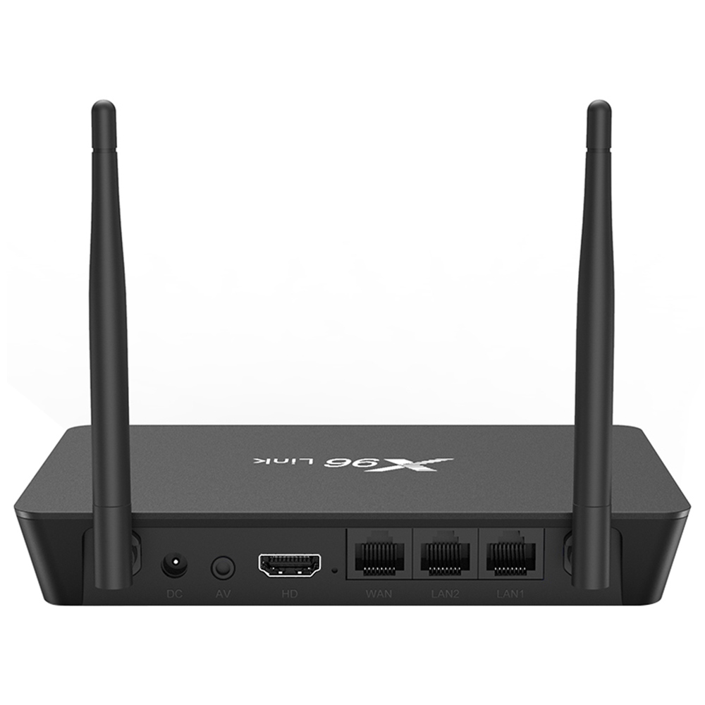 Image of X96 Link Amlogic S905W 2GB DDR3 16GB eMMC Android 71 TV Box With Wifi Router 24G+5G WIFI USB20 Google Play Youtube - Black