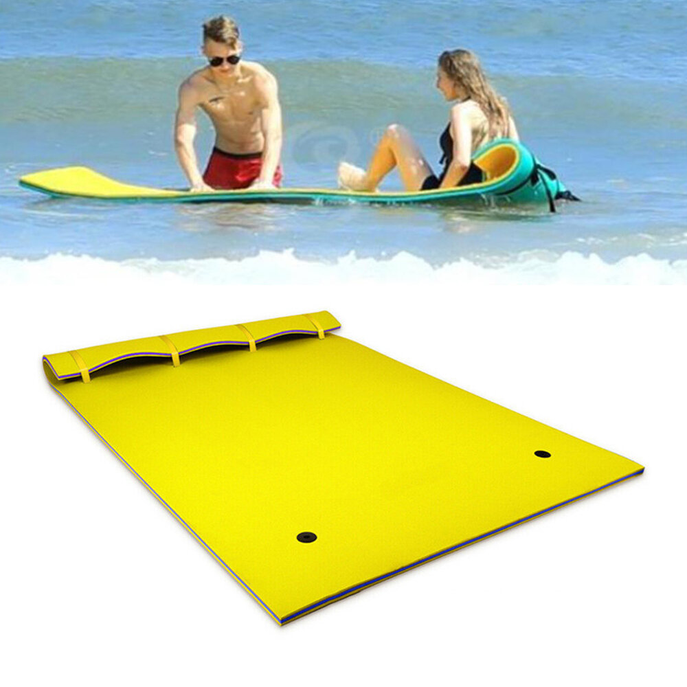 Image of XPE Floating Water Pad Summer Swimming Pool Padded Portable Folding Foam Fun Mat Outdoor Beach