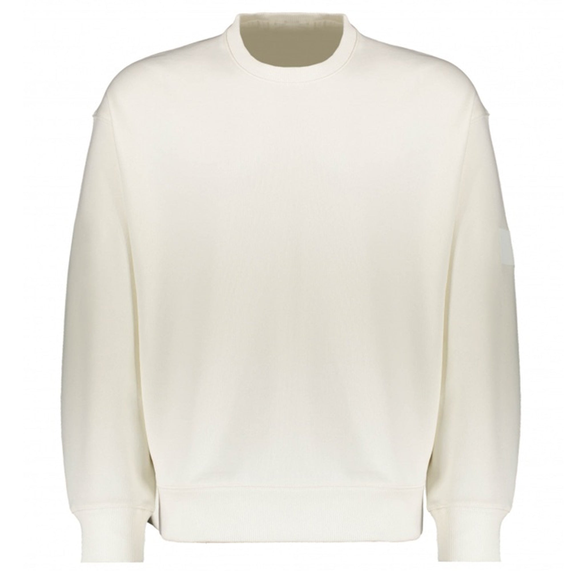 Image of Y-3 Mens Organic Cotton Terry Crew Sweater White Small