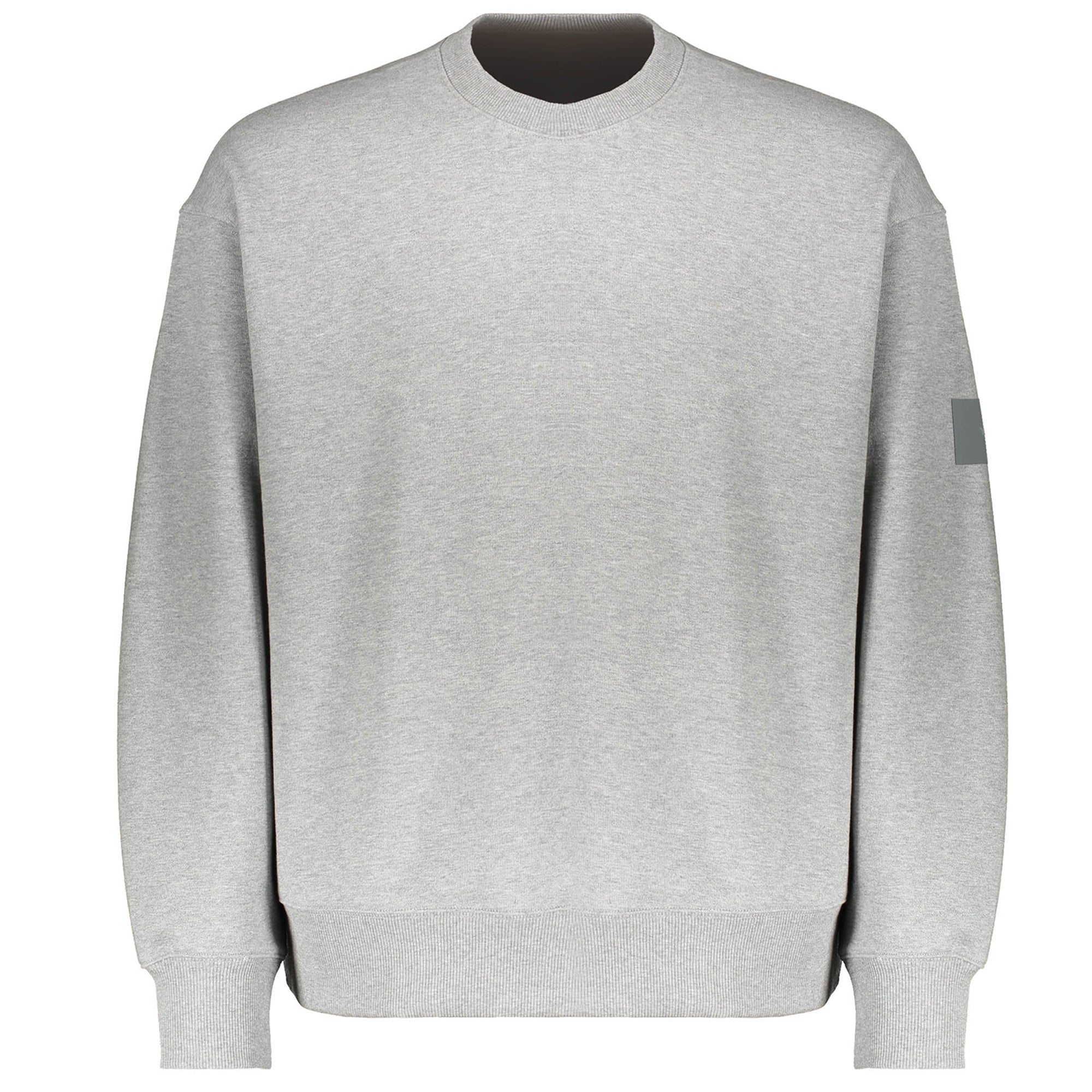 Image of Y-3 Mens Organic Terry Crew Neck Sweater Grey Large