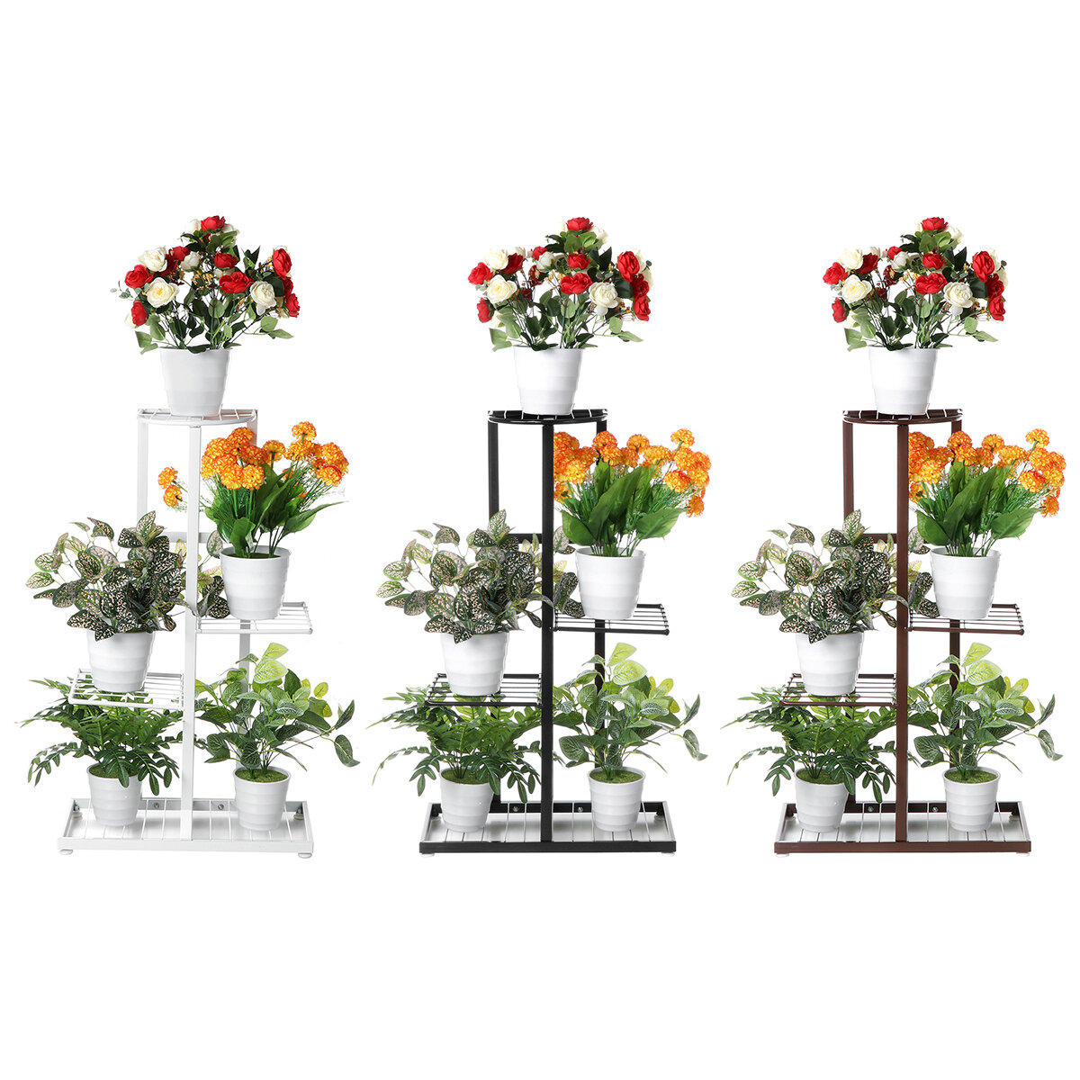 Image of YIDUOLE Plant Pot Stand 80CM Metal Holder Flower Display Shelf Indoor Garden Home Decor