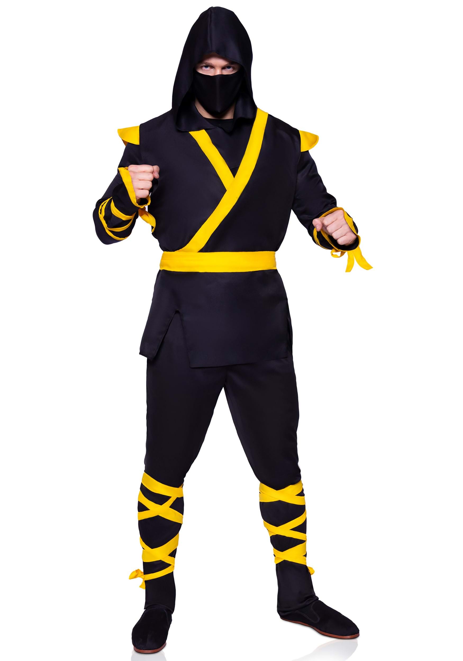 Image of Yellow Ninja Men's Costume ID LE85653Y-XL