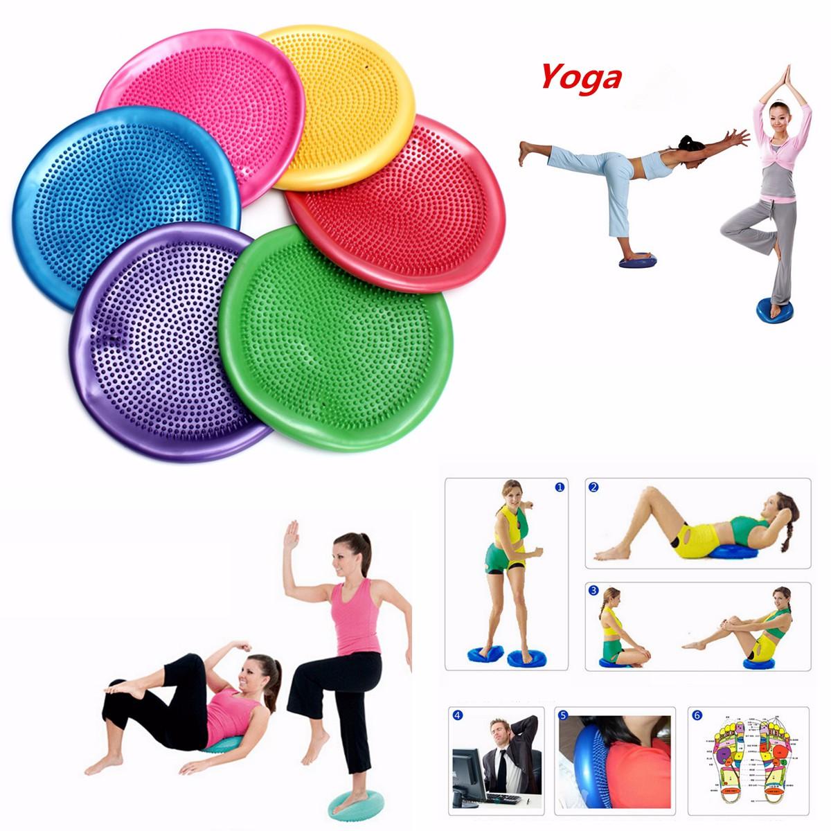 Image of Yoga Exercise Pilates Trigger Massage Balance Cushion Gym Fitness Ball Thickening Riot