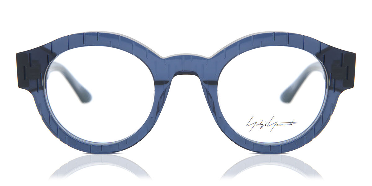 Image of Yohji Yamamoto L014 A011 50 Niebieskie Męskie Okulary Korekcyjne PL