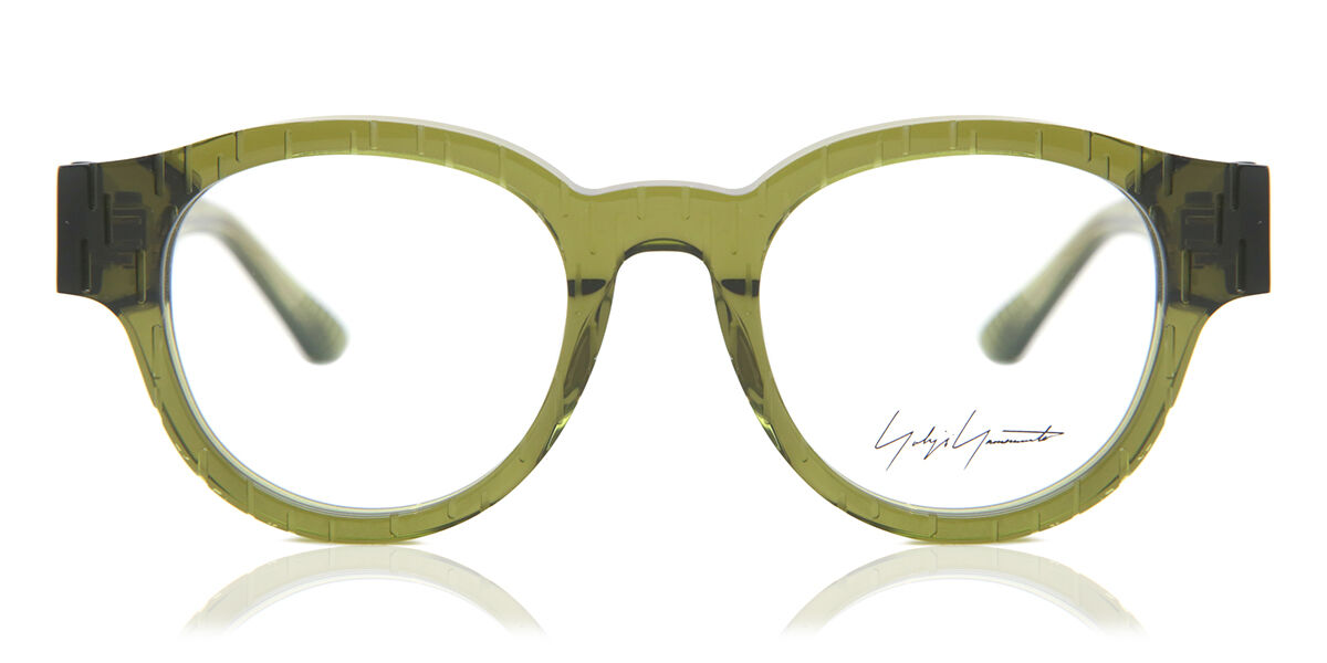 Image of Yohji Yamamoto L015 A006 50 Zielone Męskie Okulary Korekcyjne PL