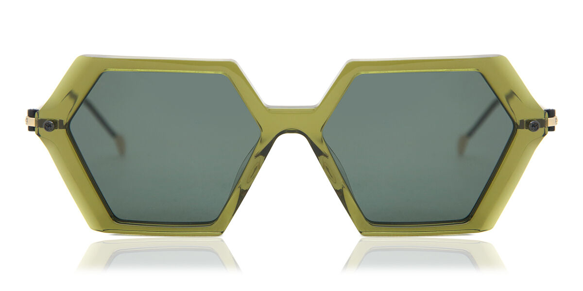 Image of Yohji Yamamoto SL007 M003 Óculos de Sol Verdes Masculino PRT