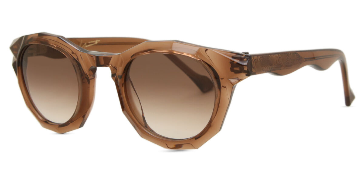 Image of Yohji Yamamoto Slook 012 A002 Óculos de Sol Marrons Feminino PRT