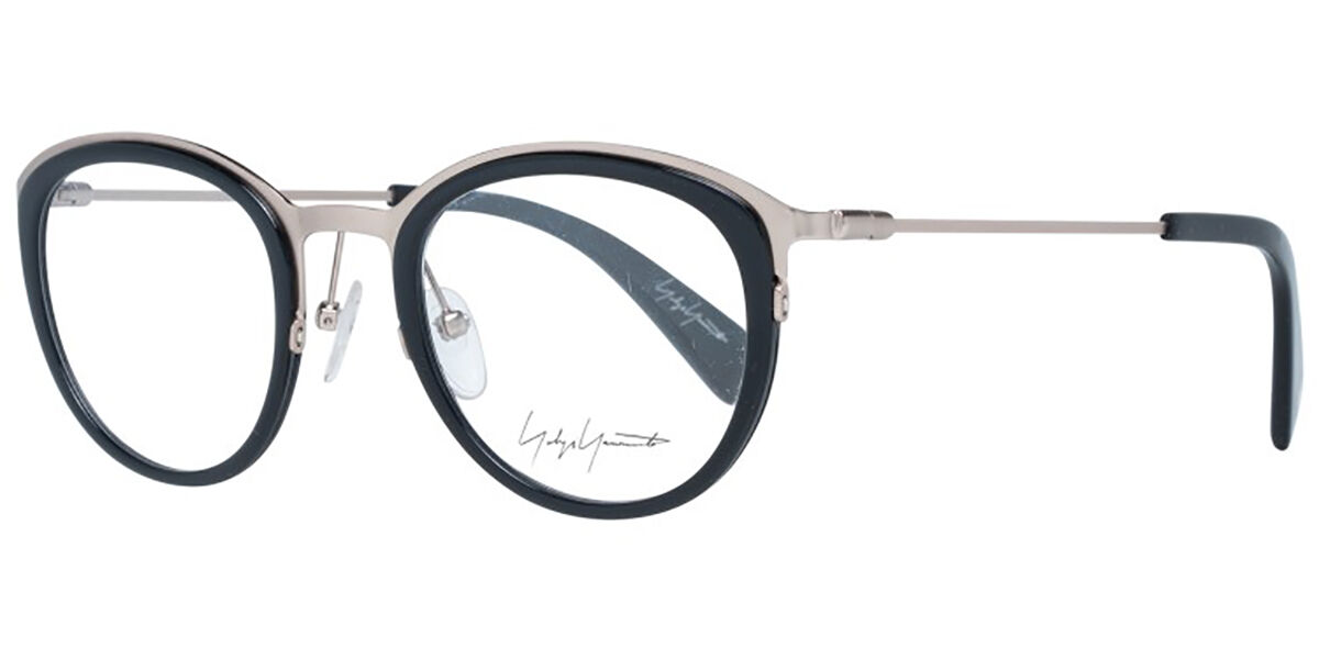 Image of Yohji Yamamoto YY1023 001 Óculos de Grau Pretos Masculino PRT