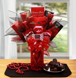 Image of You're My Hearts Desire Chocolate Valentine Bouquet