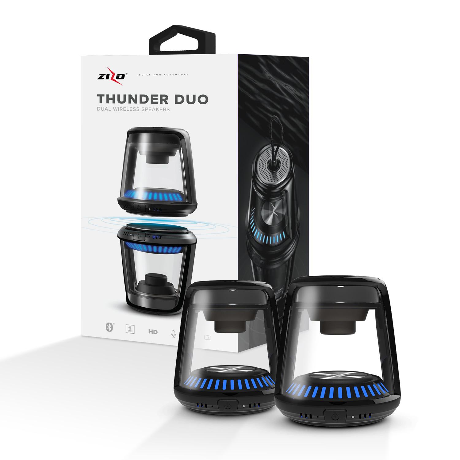 Image of ZIZO THUNDER DUO Wireless Bluetooth Speaker (Black) ID SPKTDDUOBLK