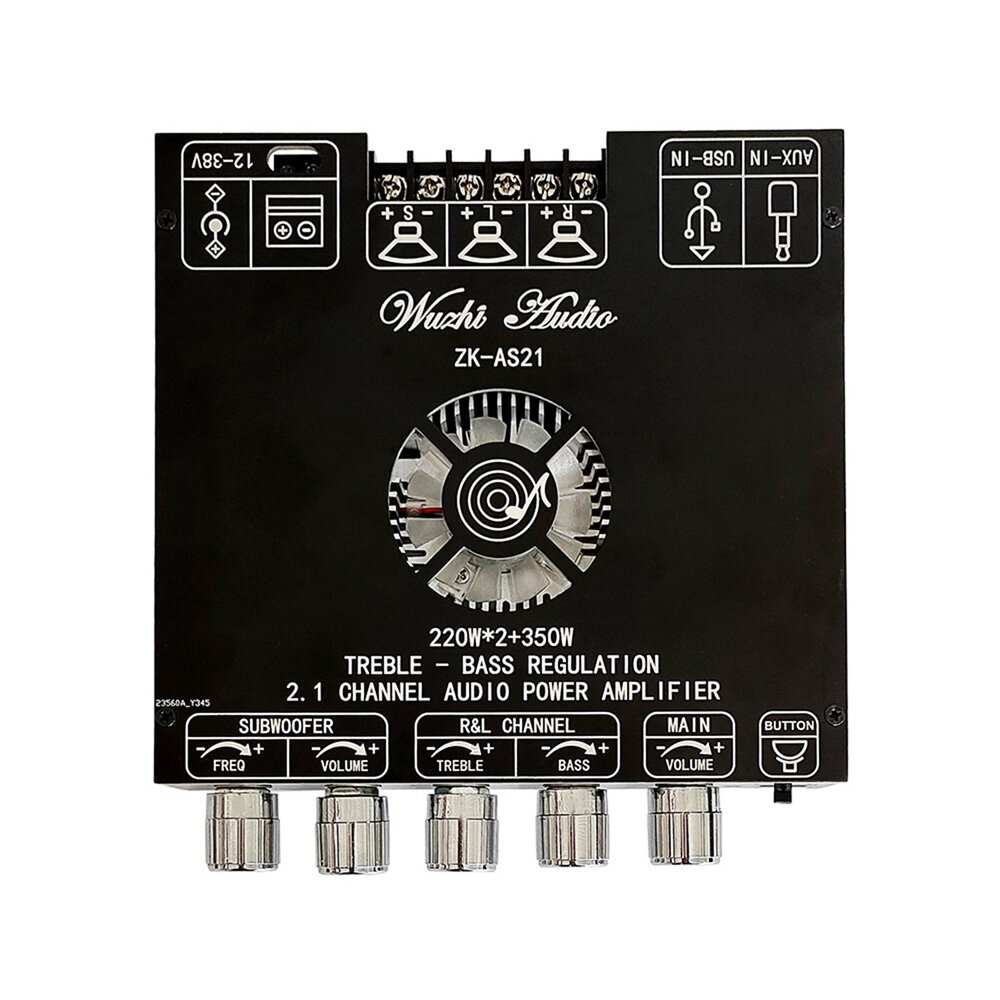 Image of ZK-AS21 TPA3251 21 Channel Bluetooth 50 Digital Amplifier Board Module High-low Tone Subwoofer 220W*2+350W