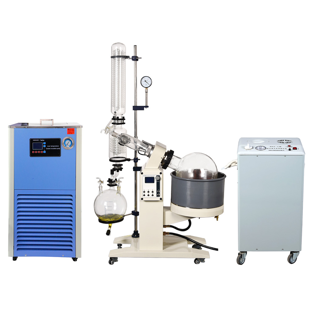 Image of ZOIBKD Lab Supplies 20L Laboratory EX Rotary Evaporator Set with Vacuum Pump Vacuum-Controller and 30/30 Chiller 110V/220V