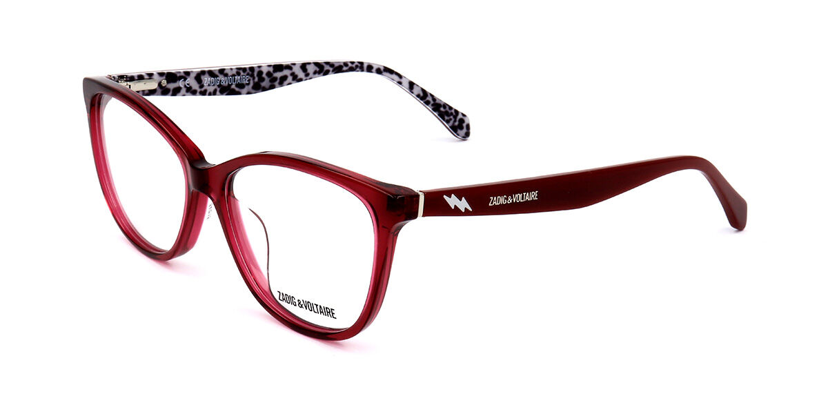 Image of Zadig & Voltaire VZV211 06DC 54 Czerwone Damskie Okulary Korekcyjne PL