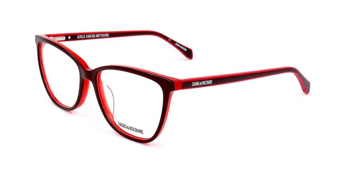 Image of Zadig & Voltaire VZV240 07PB 54 Czerwone Damskie Okulary Korekcyjne PL