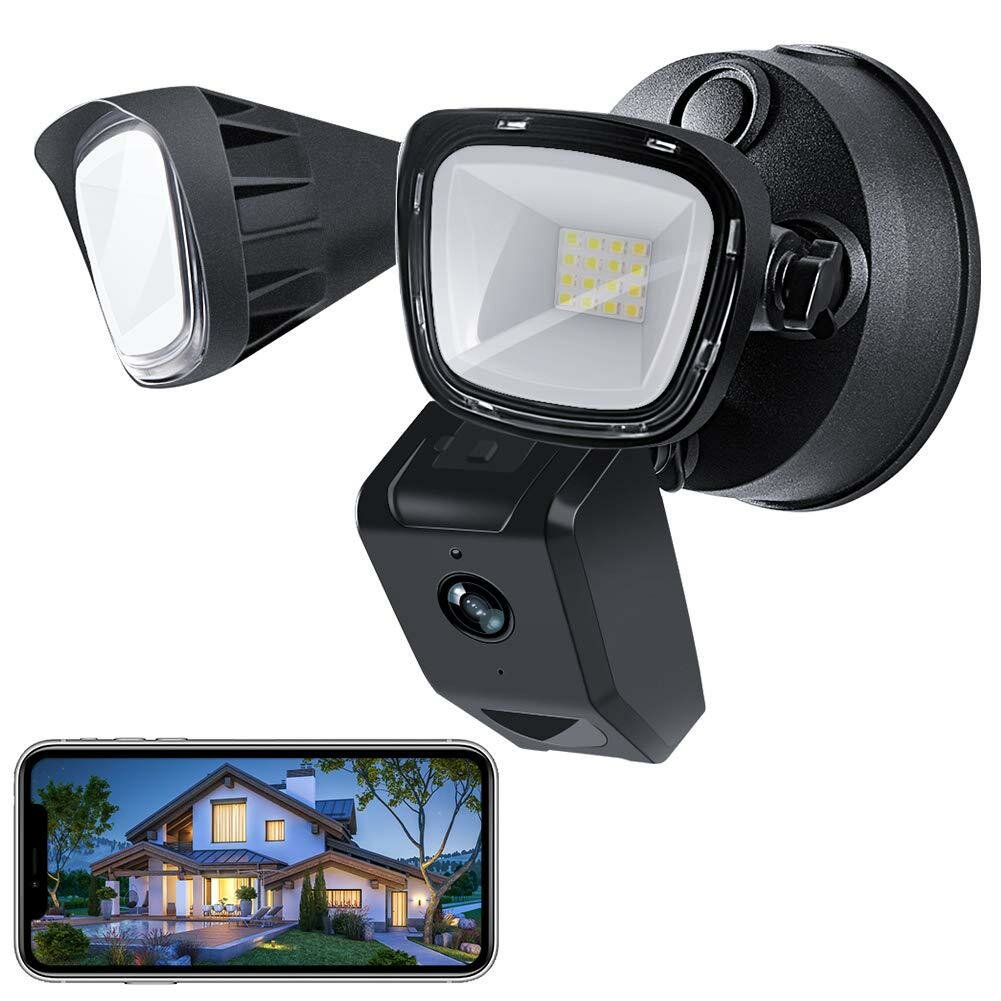 Image of Zeetopin 1080P WIFI Floodlight Security Camera Outdoor with 3000 Lumens IP65 Waterproof Two-way Talk Motion Detectng
