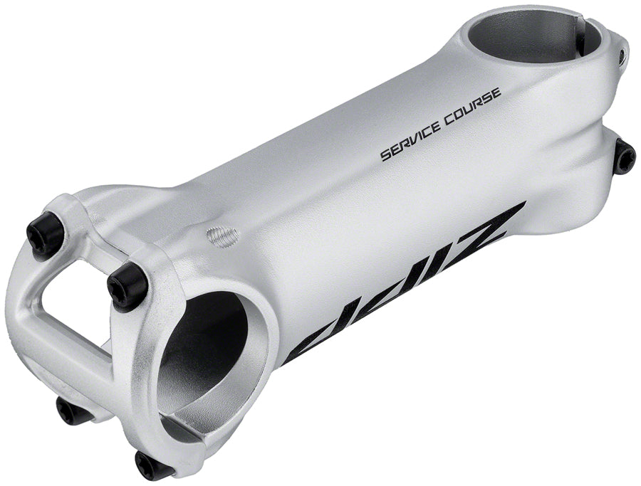 Image of Zipp Speed Weaponry Service Course Stem - 100mm 318 Clamp +/-6 1 1/8" Silver