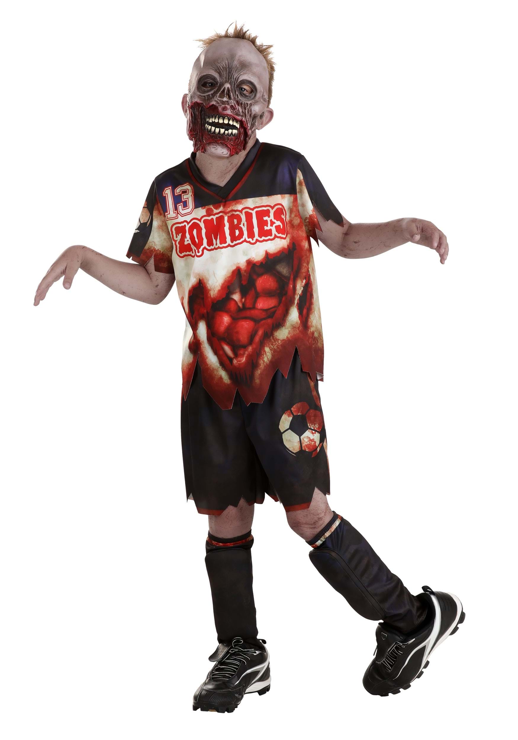 Image of Zombie Soccer Player Kid's Costume ID FUN2482CH-L
