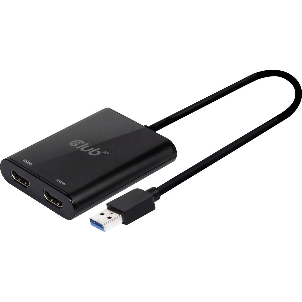 Image of club3D CSV-1474 1+2 ports USB 32 1st Gen (USB 30) changeover switch 44096 x 2160 p Black