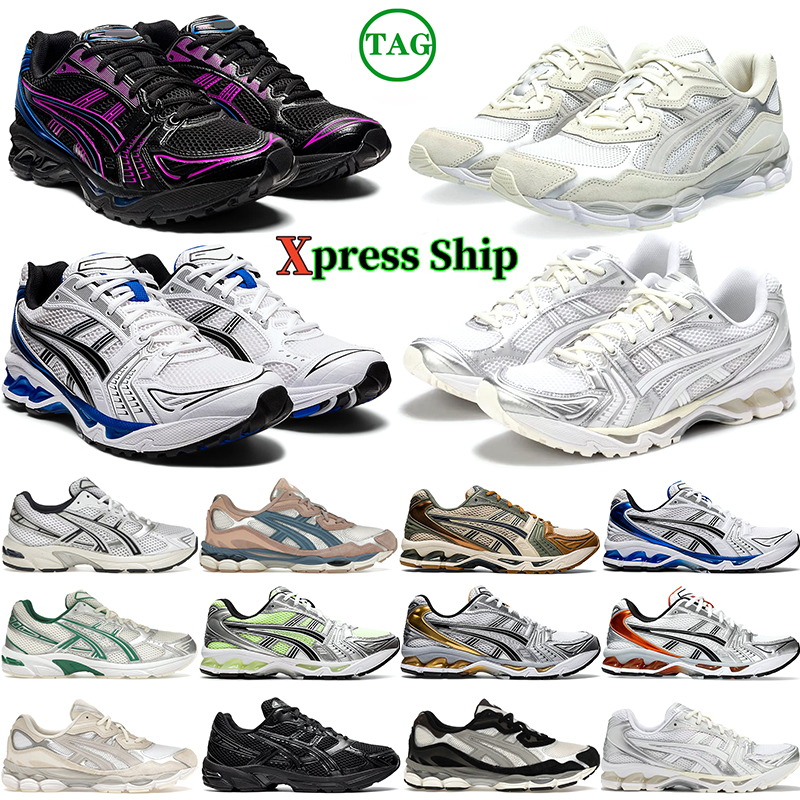 Image of designer Casual shoes for men womens gel 14 nyc designer shoes black white grey green orange mens sports sneakers trainers size 36-45