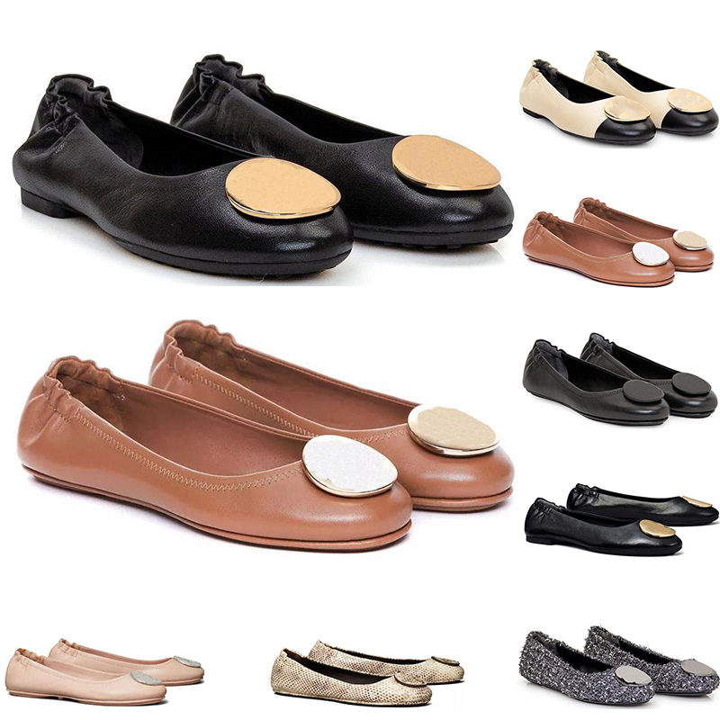 Image of designer Dress Shoes ballet flats minnie shoes ladies women Ballerinas Travel Ballet round toe pumps loafers Pleated black gold Burgundy red