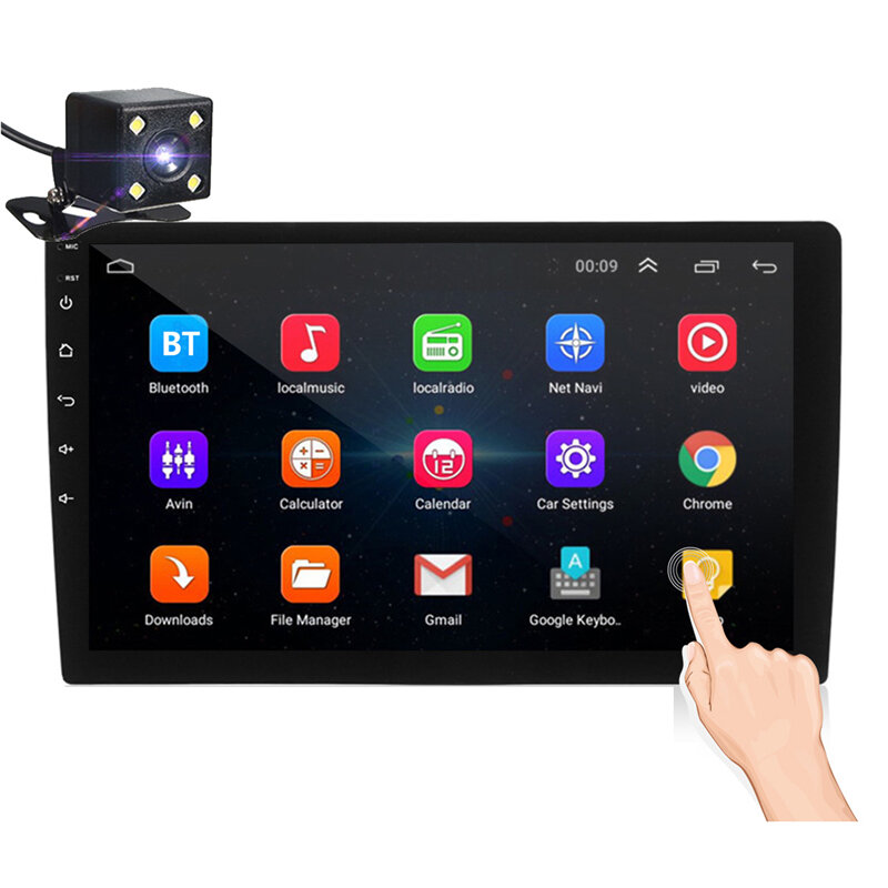 Image of iMars 9" 2Din for Android 100 Car Stereo Radio 2+32G IPS 25D Touch Screen MP5 Player GPS WIFI FM with Backup Camera