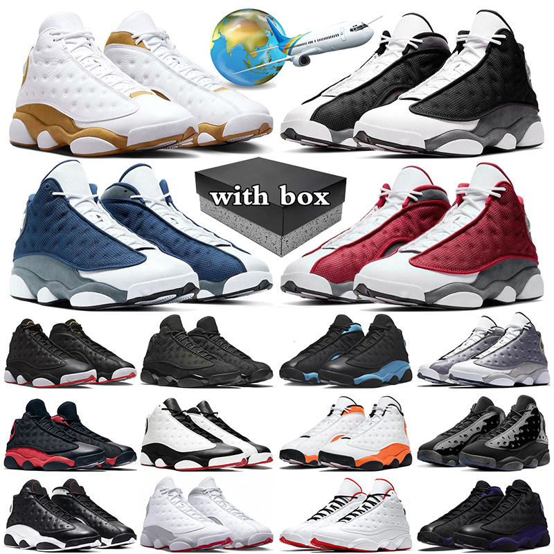Image of jumpman 13 13s basketball shoes 13s mens trainers Blue Grey Wheat Red Flint Playoffs Starfish Atmosphere Grey Bred He Got Game sports sneakers