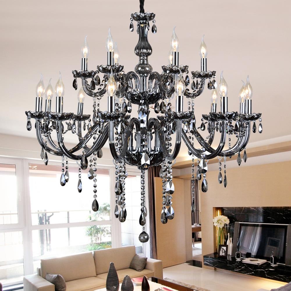 Image of led Luxury Chandelier Crystals Sale French crystal pendant Nordic luxury staircase double floor villa living room
