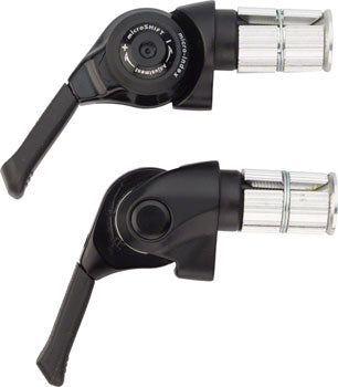 Image of microSHIFT Bar End Shifter Set 10-Speed Mountain Double/Triple Shimano Compatible Black