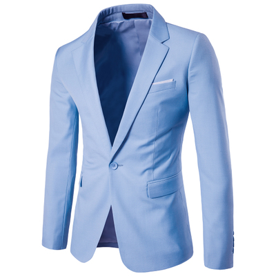 Image of new business casual small suit male korean version of the slim wedding man dress summer is fitted with a button suit