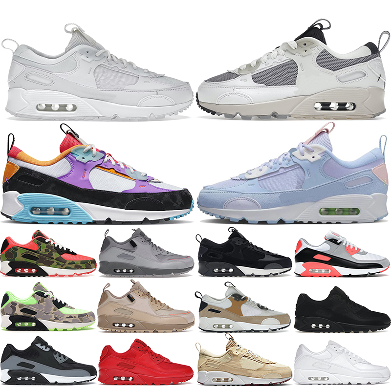 Image of running shoes for men women 90 triple white black 90s Sky Grey Futura Black Barely Rose Wolf Grey mens trainers sports sneakers size 55-11