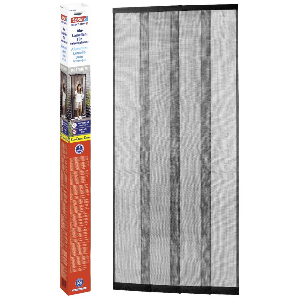 Image of tesa Insect Stop 55298-00000-00 Insect curtain (W x H) 095 m x 220 m Anthracite 1 pc(s)