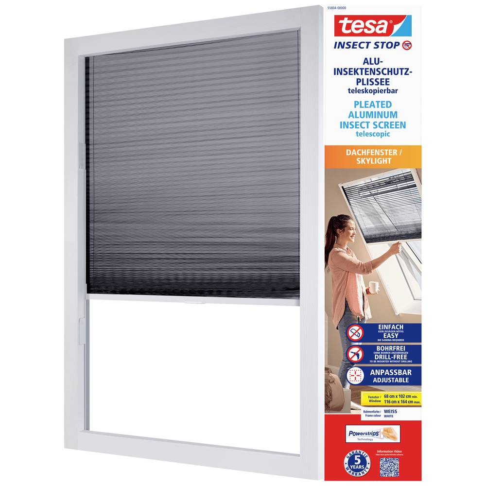 Image of tesa Insect Stop 55804-00000-00 Aluminium fly screen (W x H) 114 m x 160 m Anthracite 1 pc(s)