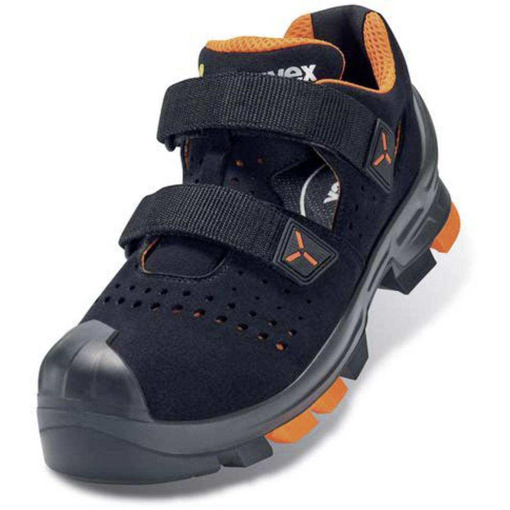 Image of uvex 2 6500239 ESD Safety work sandals S1P Shoe size (EU): 39 Black Orange 1 Pair