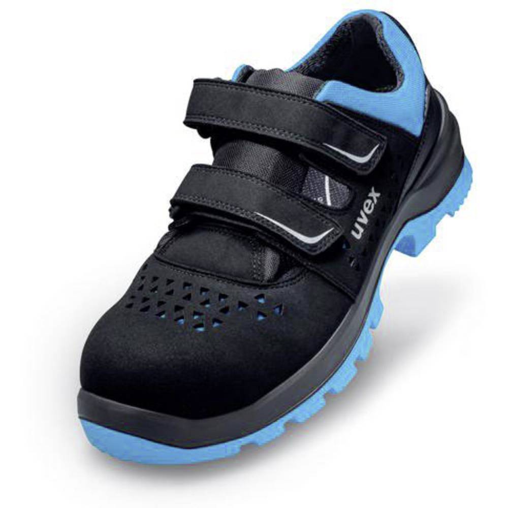Image of uvex 2 xenovaÂ® 9553244 ESD Safety work sandals S1P Shoe size (EU): 44 Black Blue 1 Pair