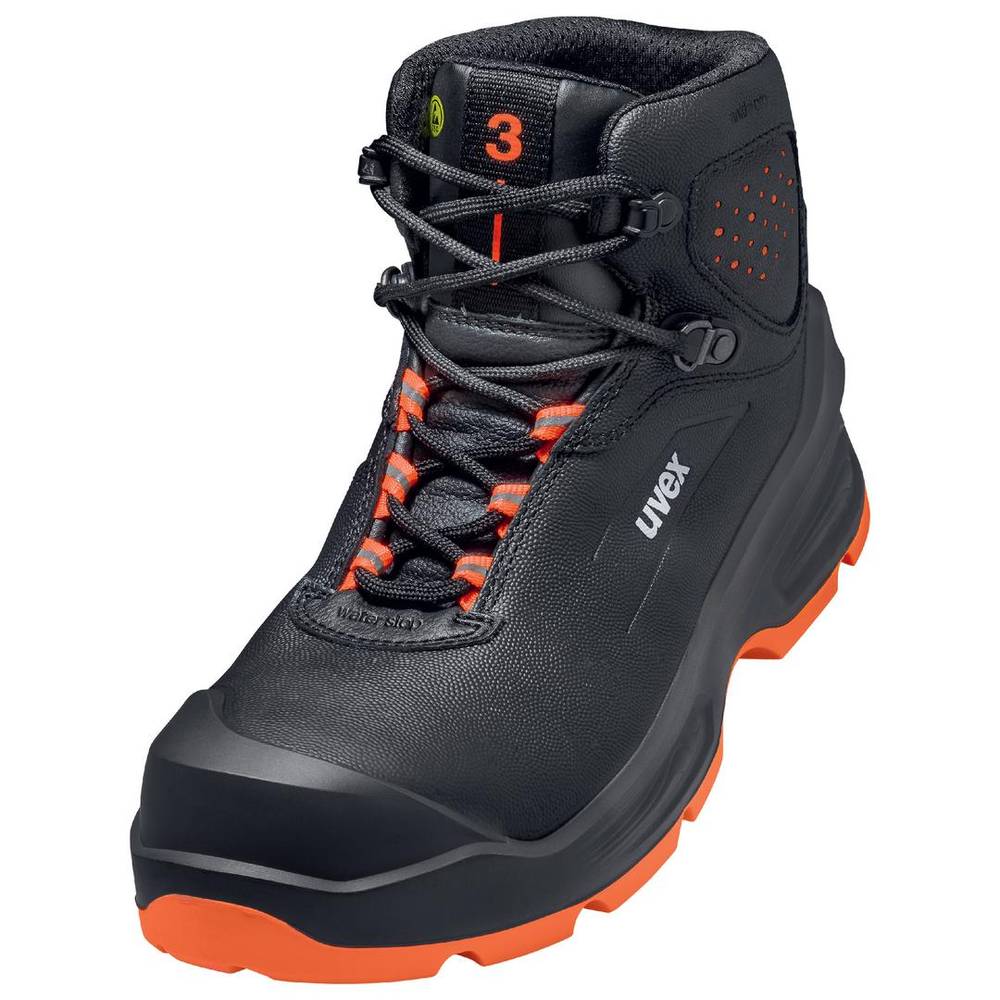 Image of uvex 3 6873138 Safety work boots S3 Shoe size (EU): 38 Black Orange 1 Pair