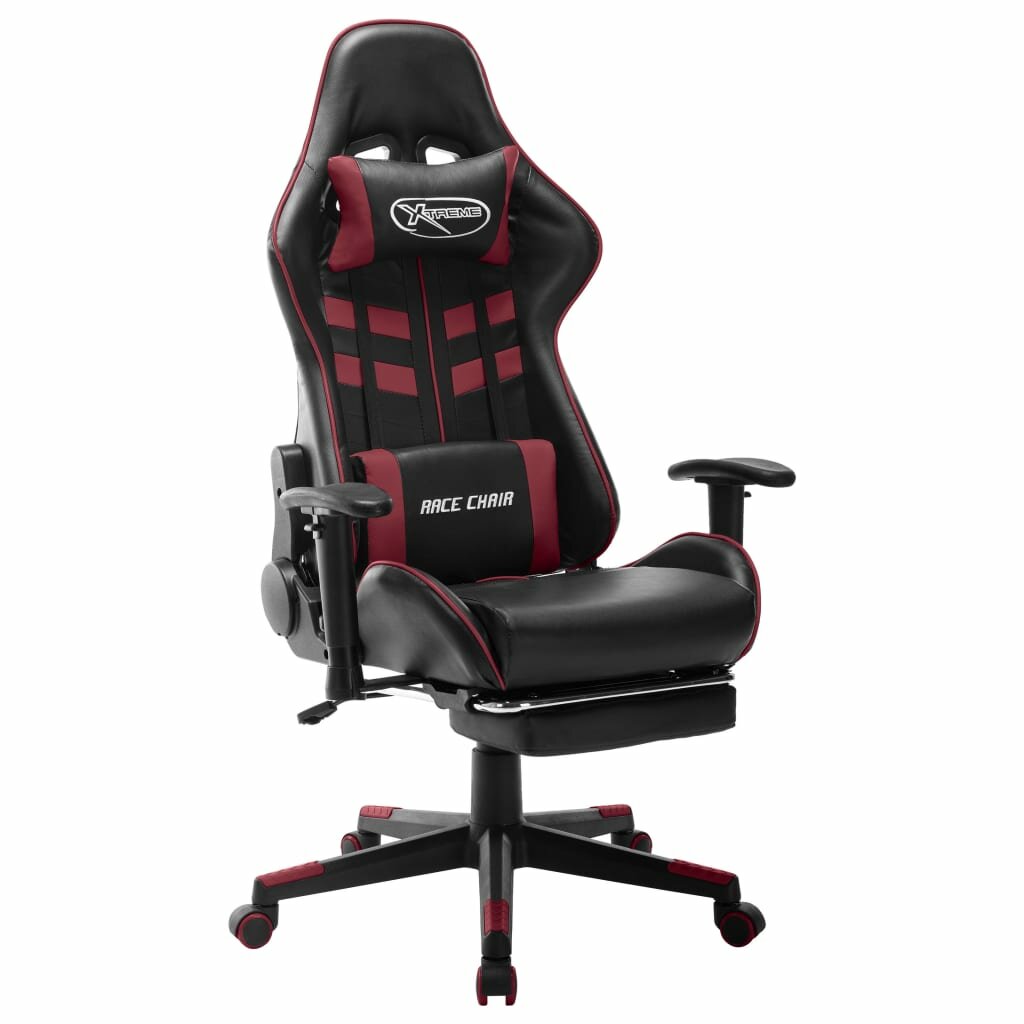 Image of vidaXL Gaming Chair Ergonomic with Footrest Comfortable High Back Adjustable 150°Reclining Computer Racing Chair Artific