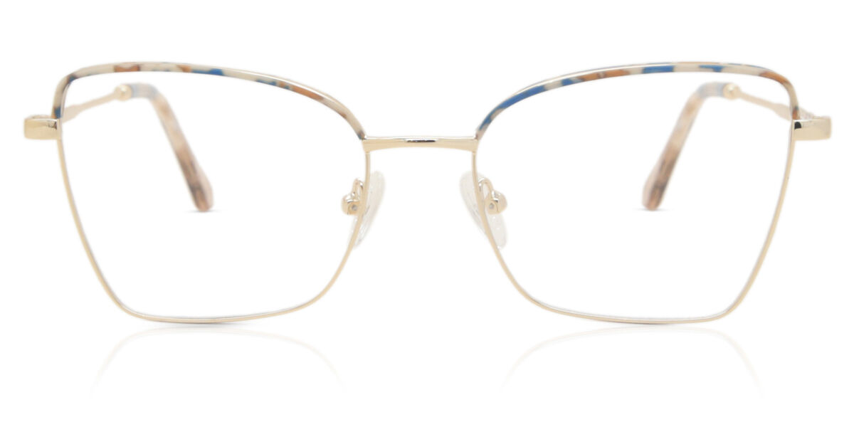 Image of Óculos de Grau Feminino Cat Eye Aro Cheio Metal Tortoiseshell - Luz Anti Azul - SmartBuy Collection PRT