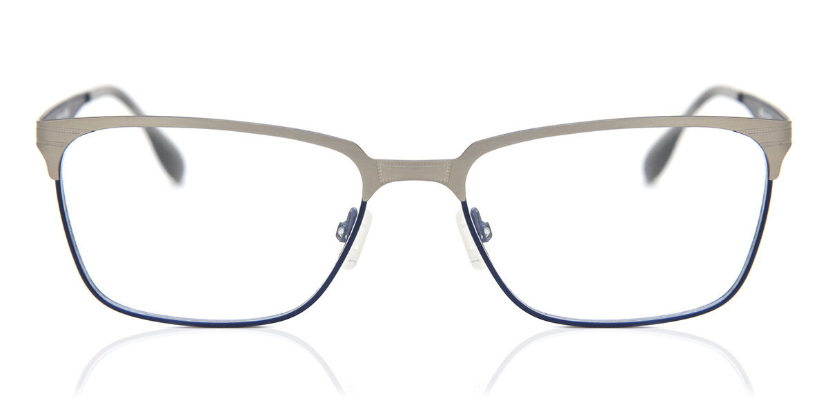Image of Óculos de Grau Gatinho Aro Cheio Metal Prata - Luz Anti Azul - SmartBuy Collection BRLPT