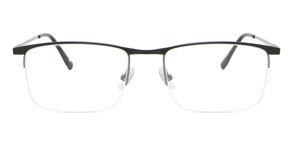 Image of Óculos de Grau Quadrado Semi Sem aro Metal Pretos - Luz Anti Azul - SmartBuy Collection BRLPT